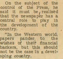 The paper must be responsible to the country